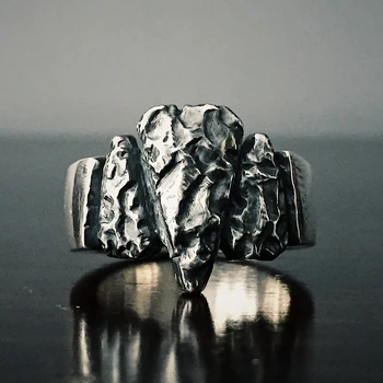 EYHIMD Senovinių Akmens Ietis Rodyklių Nerūdijančio Plieno Žiedas Unikalus Viking Mens Mados Dviratininkas Žiedai Paprasti Papuošalai