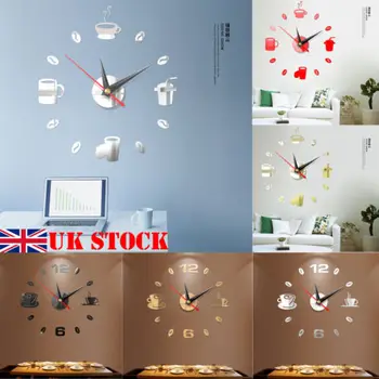 Faroot Naujų Kūrybinių Šiuolaikinės Akrilo PASIDARYK pats Sieninis Laikrodis 3D lipnios aplinkosaugos ¾enklelis, Namų Biuro, Virtuvės Dekoro KARŠTO UK