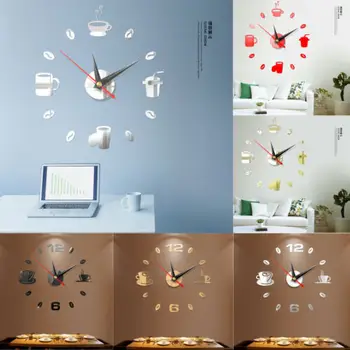 Faroot Naujų Kūrybinių Šiuolaikinės Akrilo PASIDARYK pats Sieninis Laikrodis 3D lipnios aplinkosaugos ¾enklelis, Namų Biuro, Virtuvės Dekoro KARŠTO UK
