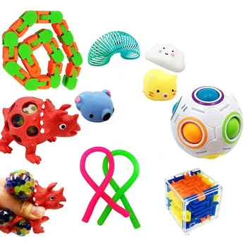 Fidget Žaislų Rinkinys Rutuliukai Kamuolys Autizmas ADHD Nerimas Įtempių Išspausti Žaislai Pop Burbulas Fidget Jutimo Žaislas Vaikams Suaugusieji