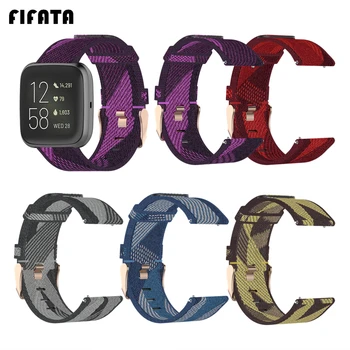 FIFATA Apyrankę, Fitbit Versa 2 Žiūrėti Juosta Nailono Drobės Diržu, Fitbit Blaze / Versa / Versa Lite Pakeitimo Riešo Dirželis