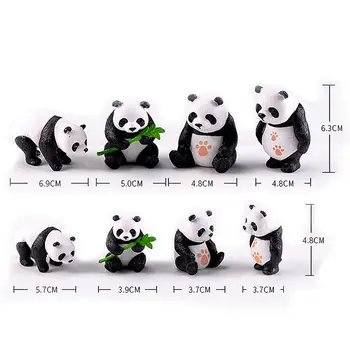Figūrėlės Miniatiūros Dervos Panda Sodo Augalų, Gėlių Vazonas Bonsai Lėlių Namelio Apdaila, Namo Apdaila Priedai