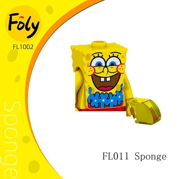 FL1002 Mini Blokai Animacinių filmų Sraigė Seastar Sponge Voverė Saugumo Lėlės Duomenys Plytų Kalėdų Žaislai, Dovanos Vaikams