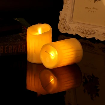 Flameless LED Sūpynės Elektros Mirgėjimas Arbata Šviesos Žvakės Vestuvių Kalėdų Dekoro