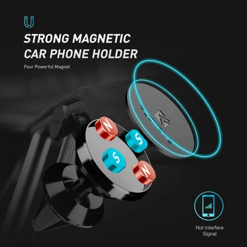 FLOVEME Universalus Magnetinis Automobilių GPS Telefono Turėtojas 360 Sukimosi Magnetas Oro Ventiliacijos Angos Automobilio Stiliaus Kalno Stovi Už iPhone Samsung