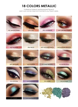 FOCALLURE 18 spalvų Blizgučiai Žalia Eyeshadow milteliai lengva nešioti mirguliavimas eyeshadow profesionalus moterų grožio akių šešėlių