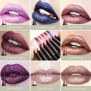 FOCALLURE Naujas 8 Metallic Lūpų Spalvos, Seksualus Šalies Lūpų Spalva Lip Stick Matinis Lūpų Blizgesys ilgalaikį Lipsticker