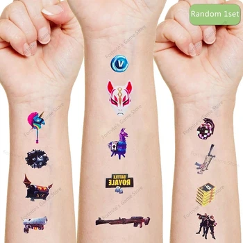 Fortnite Tatuiruotė Lipdukai Žaidimas Tatuiruotės Lipdukas Vaikai Susiduria Dvi Savaites Vandeniui Korėjos Kanceliarinės Prekės Lipdukas Berniukai Anime Žaislai