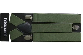 FOXMOTHER Naujas 3.5 cm Pločio Klipą Reguliuojamas Armijos Žalia Lyguma Spalvos Petnešos Mens