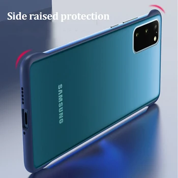 Frameless Matinis Skaidrus Sunku, PC Case For Samsung Galaxy S20 Ultra S10E S8 S9 Plus A50 A71 A51 10 Pastaba Su Piršto Žiedas Dangtelis