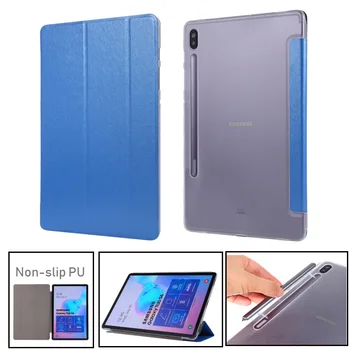 Funda Samsung Galaxy Tab S6 10.5 2019 SM-T860 SM-T865 T860 T865 WI-FI 3G LTE Smart Cover Magnetinio Atveju Apversti Stovėti Coque
