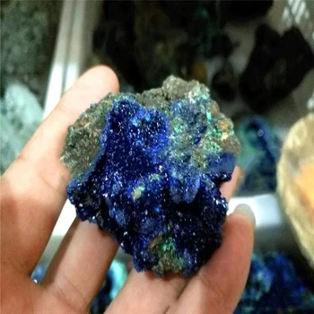 Gamtos Azurite Malachito Geode Mineralinių Kristalų Mėginių Reiki Akmens Kolekcines