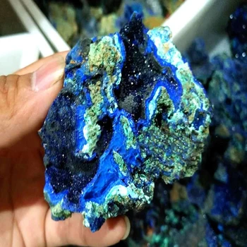 Gamtos Azurite Malachito Geode Mineralinių Kristalų Mėginių Reiki Akmens Kolekcines