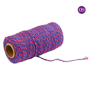 Gamyklos tiesioginio pardavimo 2mm storio spalvos medvilnės virvė baker virvės spalva pincetu linija krabų linija, dviejų spalvų medvilnės linija