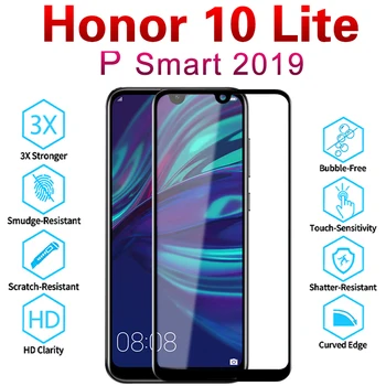 Garbės 10 Šviesos Lite Screen Protector, Stiklo P Smart 2019 Grūdintas Stiklas Honer Huawai honer Honor10lite 10light Šarvai Cam Lapas