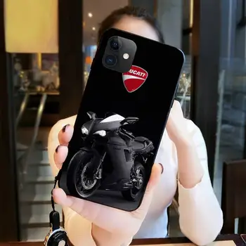Garsaus motociklas Ducati Bling Mielas Telefono dėklas skirtas iPhone 11 pro XS MAX 8 7 6 6S Plus X 5S SE 2020 XR atveju