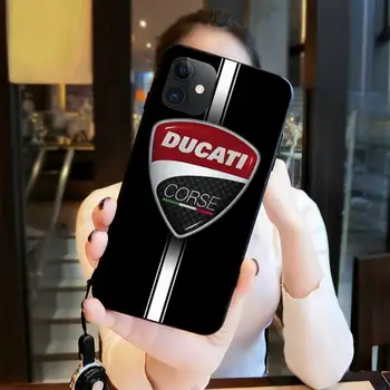 Garsaus motociklas Ducati Bling Mielas Telefono dėklas skirtas iPhone 11 pro XS MAX 8 7 6 6S Plus X 5S SE 2020 XR atveju