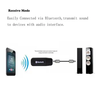 Garso Muzikos Garsiakalbis Imtuvas 3.5 mm Stereo Adapteris Dongle USB Bluetooth Vielos AUX Wireless Dongle Muzikos Imtuvas Muzikos Imtuvas