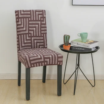 Geometrinis spausdinti Elastinga kėdžių dangose universalus dydis valgomasis kambarys, vestuvių sėdynės, kėdė slipcover housse de karieta kėdės apima