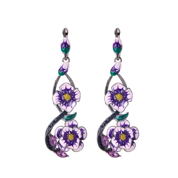 Geometrinių iškraipymų gėlių formos kūrybos auskarai moterų populiarus išskirtinį Valentino Dienos dovana gimtadienio, juvelyriniai dirbiniai didmeninė