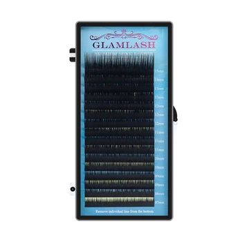 GLAMLASH Mix 7~15/15-20/20-25mm Rankų darbo korėjos Pbt J/B/C/D/K/LU(M) CURL Blakstienų Pratęsimo Natūralios Minkštos Dirbtiniais Audinės Blakstienų