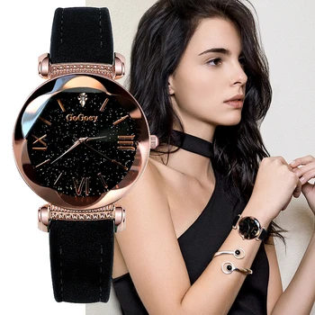 Gogoey Moterų Laikrodžiai 2020 Prabangos Ponios Žiūrėti Žvaigždėtas Dangus Laikrodžiai Moterims Mados bayan kol saati Diamond Reloj Mujer 2019