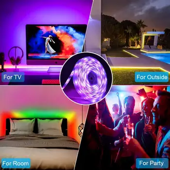 Goodland RGB LED Juostelės Šviesos 12V Juostelės LED Šviesos Juostelės RGB Juosta 5050 2835 Lankstus Diodų Juosta Kambarys, TV Backlight 