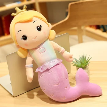 Graži Karūna Undinė Pliušinis Žaislas Vaikams Mergaitė Animaciją Įdaryti Undinėlė Lėlės Namų Puošybai Merginos Draugei Gimtadienio Dovanos