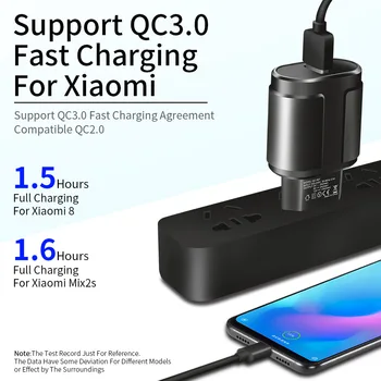 Greitai Įkrauti 3.0 Mobilusis Telefonas, USB Kroviklis YKZ 18W ES Plug Sieninis Įkroviklis Adapteris QC3.0 iPhone Samsung 