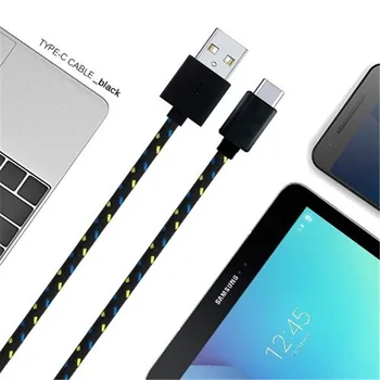 Greito Įkrovimo Tipas-C USB C Mobiliojo Telefono Kabeliai 1M/2M/3M USB C Kabelio Greitai Imti Samsung S10 Plius 