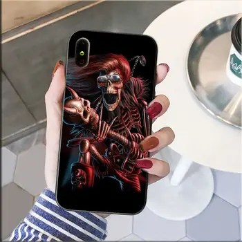 Grim reaper kaukolės skeletas Telefonų Priedai Atveju iphone 11 12 Pro XS MAX XS XR 8 7 6 Plius 5 5S SE 12mini
