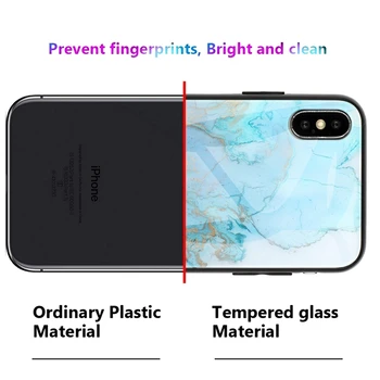 Grūdintas Stiklas i Telefono dėklas Skirtas iPhone 11 12 Pro Max SE 2020 Prabangus Marmuro Cover Case For iPhone 5 6 5S 6S 7 8 Plus X XR XS MAX