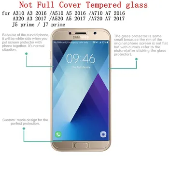 Grūdintas Stiklas Samsung Galaxy J3 Skyrius J5 J7 A3 A5 A7 2016 2017 Screen Protector, Plėvelės Nuo Sprogimo Įrodymas, Samsung J1 J2 Stiklo Plėvelės