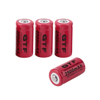 GTF), 3,7 V 2500mah 16340 Baterija li-ion Įkraunama Baterija, Žibintuvėlis įkraunamas Akumuliatorius, Nešiojamų LED powerbank cr123a