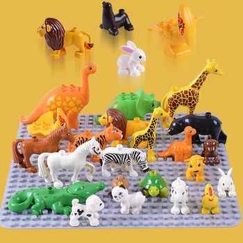 Gyvūnų Modelio Duomenys didelis Pastatas Blokuoti vaikams mokomieji žaislai vaikams Dovanų Brinquedos Suderinama Visų Markių Didelis blokas