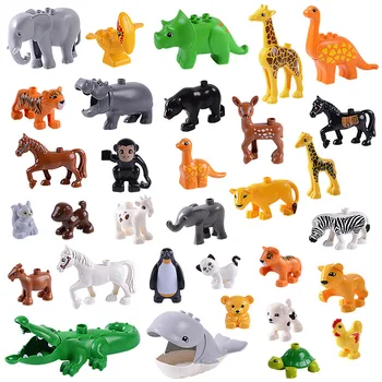 Gyvūnų Modelio Duomenys didelis Pastatas Blokuoti vaikams mokomieji žaislai vaikams Dovanų Brinquedos Suderinama Visų Markių Didelis blokas