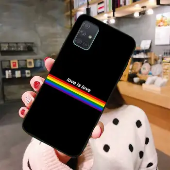 Gėjų, Lesbiečių LGBT pansexual biseksualų Rainbow Black Telefono dėklas 