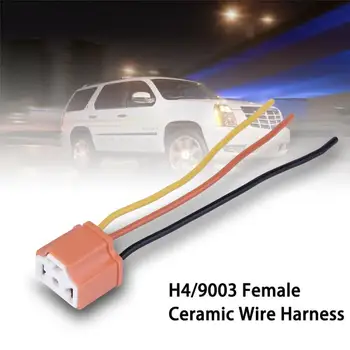 H4/9003/HB2 Keramikos Lemputės Laikiklį Auto Halogeninės Lemputės Lizdas, elektros Lempų Laikikliai H4 led Jungtis Prijungti Išplėtimo Vielos Car Accessories TSLM1