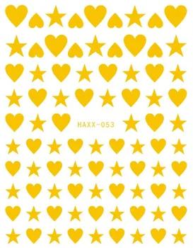 Hanyi serijos Geometrinis širdies HAXX-52-53 3d nagų dailės lipdukai, decal šabloną 