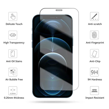 HD Apsaugos Grūdintas Stiklas iPhone 12 Pro Max SE 2020 Ekrano 9H Apsaugos iPhone 11 Pro XS Max 7 8 6 6S Plius XR X 5 5S