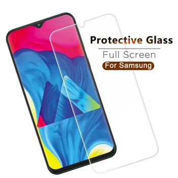 HD Full Padengti Grūdinto Stiklo Samsung Galaxy A10 A20 A30 A40 A50 A60 A70 A80 A90 Stiklo Screen Protector, Priekiniai Apsauginės Plėvelės