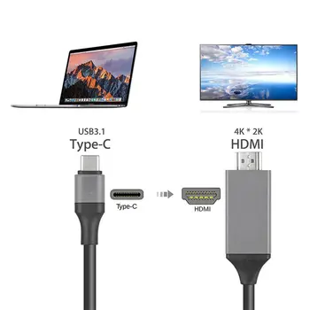 HDMI suderinamus Kabelio Tipas-C USB-C-HDMI-suderinama 4K HDTV Kabelis Samsung Galaxy Splitter USB C Tipo HDMI suderinamus
