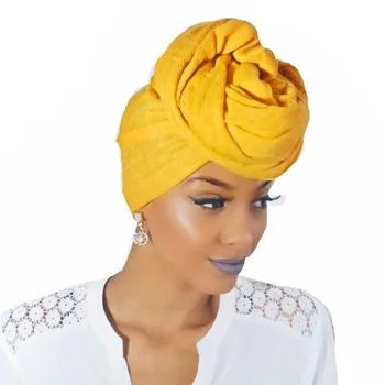 Helisopus Moterys Didelis Ponios Turbaną Musulmonų Galvos Wrap Kietas Mazgas Šalies Kepuraitė Elegantiškas Ilgai Galvos Skara Plaukų Slinkimas Chemo Hijab Bžūp