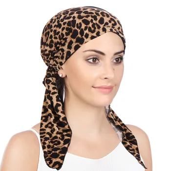 Helisopus Naujas Musulmonų Moterims Minkštas Turbaną Skrybėlę Iš Anksto Susieta Galvos Skara Spausdinti Ladiess Medvilnės Chemo Dangtelis Vidinis Hijabs Plaukų Aksesuarai