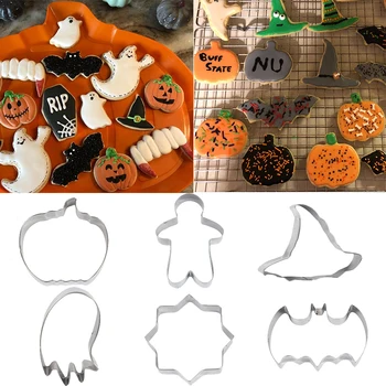 Helovinas Slapukus Karpymo Moliūgų kaukolė ragana skrybėlę dvasios gpgb nerūdijančio plieno pjovimo pelėsių Halloween Party 
