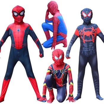 Helovinas Voras raudona žmogus kaukė spiderboy Triko kostiumas 3D Voras juoda man Tinka Spiderboy Kostiumai Suaugusiems, Vaikams, puošniai apsirengti