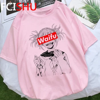 Hentai Grafinis Himiko Toga Marškinėliai Vyrams Vasaros Waifu Grafinis T-shirt Mano Herojus akademinės bendruomenės Anime Senpai T-shirt Hip-Hop Top Tees Vyras