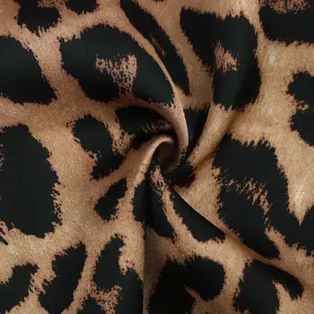 Highstreet Office Lady Giliai V Kaklo Leopardas Spausdinti Įrengtas Puloveriai) su ilgomis Rankovėmis Tee 2019 M. Rudenį Atsitiktinis Moterų marškinėliai Viršų