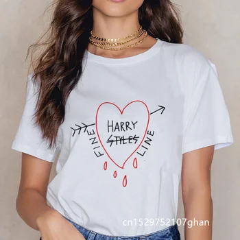 Hip-Hop Harry Styles T-shirt Baudos Linijos Meilės Kelionė Moterys Vasarą Harajuku Viršuje Tees Moterų Ullzang T-shirt 90s Grafinis Marškinėlius