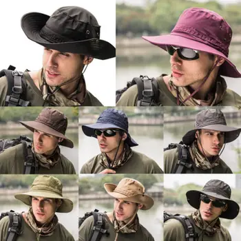Hirigin Kibirą Boonie Hat Medžioklės, Žvejybos Lauko Bžūp Platus Kraštų Karinės Unisex Saulės Skrybėlės